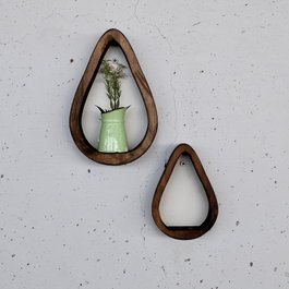 Hanah Home Raf292 Estantería Decorativa de Madera (Set de 2 Tamaños)